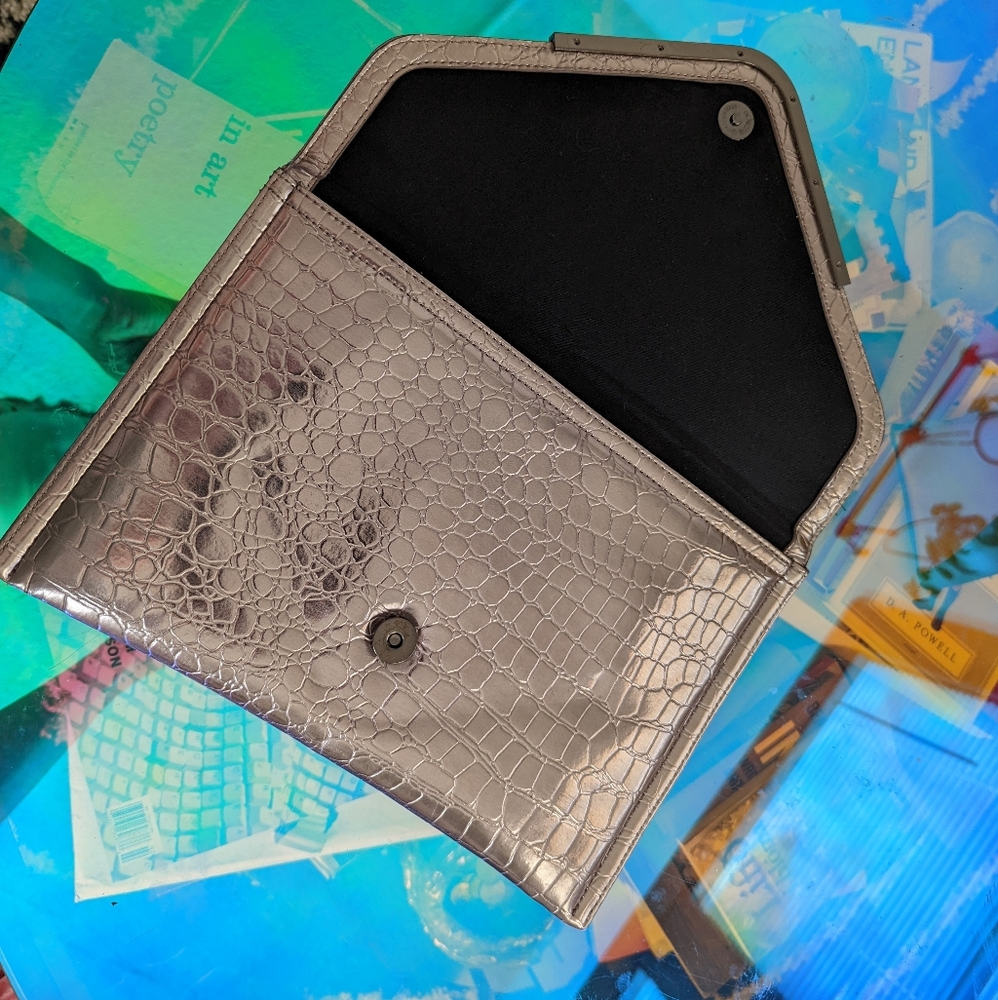 Bcbgeneration Silver Envelope Clutch - image 4